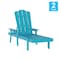 Flash Furniture Sonora Adjustable Adirondack Loungers w/Cup Holder, All-Weather Recycled HDPE, Blue, 2PK 2-LE-HMP-070-01-BL-GG - alternate 6